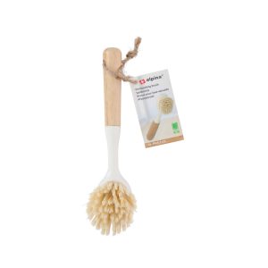 Alpina Afwasborstel 24x4.5 cm Bamboe/Cr&egrave;me
