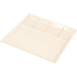 Fonduebord 24,5x24,5cm Wit