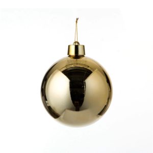 House of Seasons Kerstbal Kunststof Goud D20cm