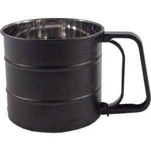 Meelzeef 10 cm Zwart/RVS