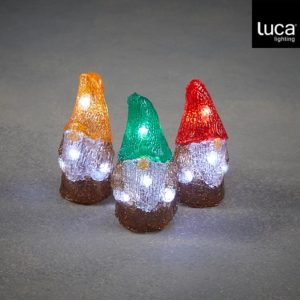 Luca Lighting Decoratie LED Kabouter + Timer Assorti