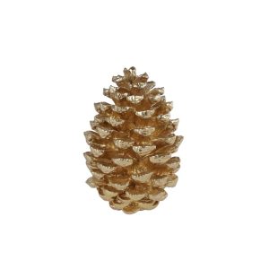 Sculptuur Dennenappel 21x21x29 cm Goud