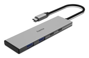 Hama USB-C-hub 4 Ports 2x USB-A 2x USB-C USB 3.2 Gen2 10 Gbit/s PD Alu