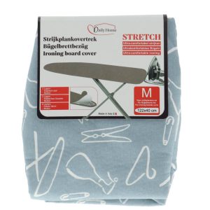 Daily Home Strijkhoes Stretch M 122x40 cm Lichtblauw/Wit