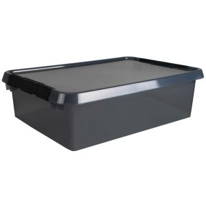 Sunware Comfort Line Opbergbox 32L 60x40x18 cm Transparant/Antraciet