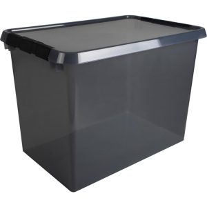 Sunware Comfort Line Opbergbox 72L 60x40x42 cm Transparant/Antraciet