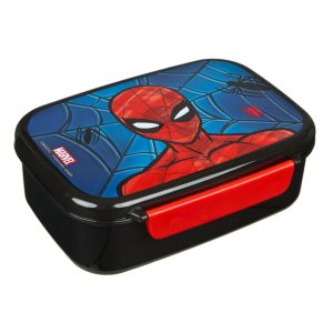 Spiderman Lunchbox Zwart/Rood