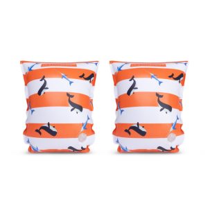 Swim Essentials Zwembandjes Ocean Stripes 2-6 Jaar Oranje/Wit