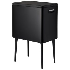 Excellent Houseware Afvalbak 35L Metaal/Zwart
