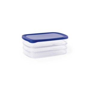 Day To Day Bewaardoos Vleeswaren 3-Laags Blauw/Transparant
