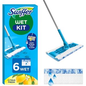 Swiffer Vloerreiniger Startset + 6 Vochtige Vloerdoekjes