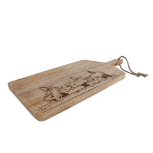 Mango Houten Borrelplank Cows 50x25x1.5 cm