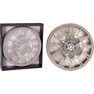 Analoge Wandklok met Roterend Uurwerk 38.7 cm Zand