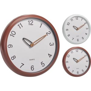 Analoge Wandklok 30 cm Bruin/Wit