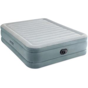 Intex 64824ND Queen Trend Premium Comfort 2-Persoons Luchtbed 203x152x46 cm + Ingebouwde Pomp Grijs
