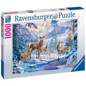 Ravensburger Puzzel Deer and Stags Winter 1000 Stukjes