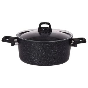 Excellent Braadpan 4.4L 24 cm + Glazen Deksel Zwart/Aluminium