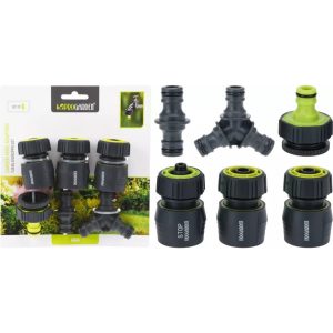 Pro Garden Tuinslang Opzetstukken 6 Stuks Antraciet/Groen