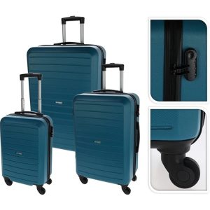 Proworld Kofferset 50-60-70 cm Petrol