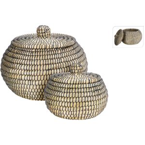 Decoratie Manden Pompoen Vorm 2 Stuks