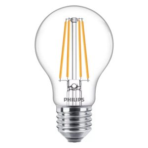 Philips LED Filamentlamp 75W A60 E27 Warm Wit Licht Transparant