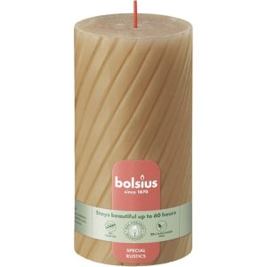 Bolsius Rustiek Twist Stompkaars 13x6.8 cm Oat Beige