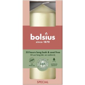 Bolsius Stompkaars 12x5.8 cm Metallic White Silver