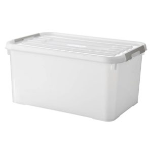 Curver Handy+ Opbergbox 50L Transparant/Grijs/Wit
