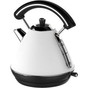Sch&auml;fer Retro Waterkoker 1.7L 2200W Wit/Zwart/RVS
