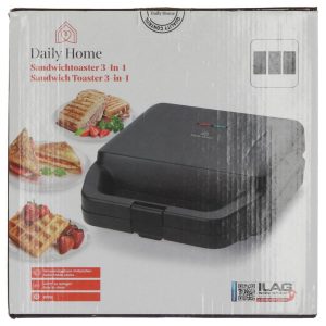 Daily Home Tosti Wafelijzer Set Zwart