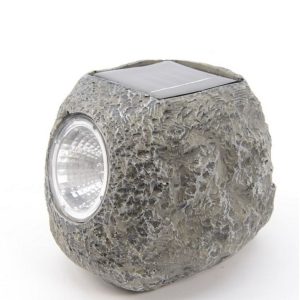 Solarlamp Steen Grijs/Polyresin