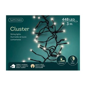 Lumineo Cluster LED Snoer 488 LED's 300 cm Warm Wit Zwart