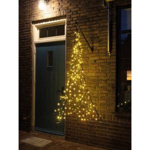Fairybell Hangende LED Kerstboom 150 cm 240 LEDs Warm Wit Licht Zwart