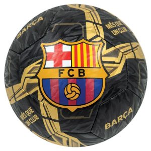 Voetbal FC Barcelona Lightning Maat 5 Zwart/Goud