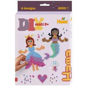 Hama Strijkkralen Midi 3D Prinsessen en Zeemeerminnen 2000 Stuks