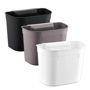 Wandprullenbak 7L Wit/Grijs/Zwart