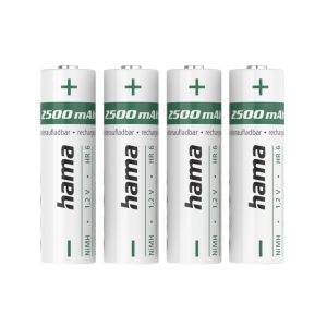 Hama NiMH-accu's AA Mignon 2500 MAh 1,2 V 4 Stuks