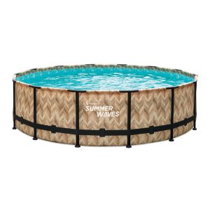 Summer Waves Zwembad Elite Frame 427 X 107 Cm Light Oak