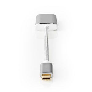Nedis CCTB64680AL02 Usb-adapter Usb 3.2 Gen 1 Usb Type-c&trade; Male Hdmi&trade; Connector 0.20 M Rond Verguld Gebreid / Nylon Zilver Cover Window Box
