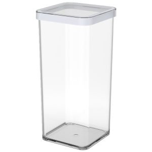 Rotho LOFT Bewaardoos 10x10x21 cm 1.5L Wit/Transparant