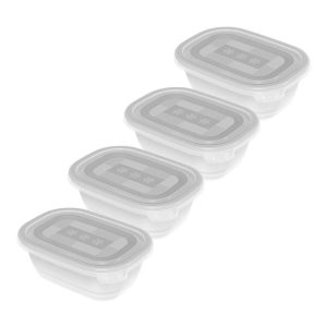 Rotho Freeze Diepvriesdozen 4x0.5L Transparant/Wit