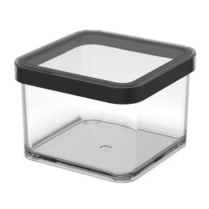 Rotho LOFT Bewaardoos 10x10x7.2 cm 0.5L Zwart/Transparant