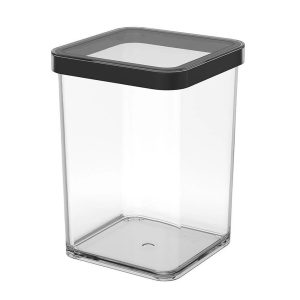 Rotho LOFT Bewaardoos 10x10x14.2 cm 1L Zwart/Transparant