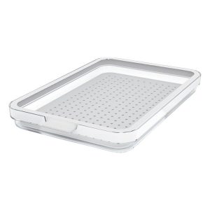 Rotho CAUMA Koelkastorganizer 18.4x27x3.1 cm 1.3L Wit/Tranparant