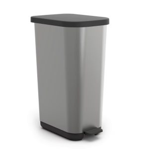 Rotho Ribo Pedaalemmer 55L Zilver Metallic