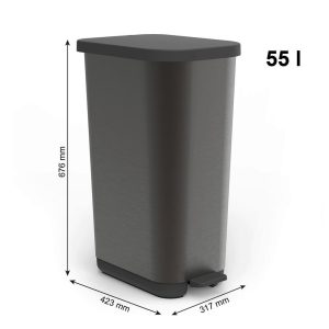 Rotho Ribo Pedaalemmer 55L Grafiet