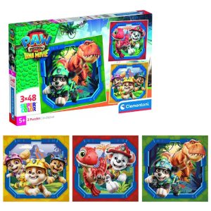 Clementoni Super Color 3in1 Puzzel Paw Patrol Dino 3x48 Stukjes