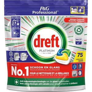 Dreft Professional Platinum Vaatwascapsules Citroen 75 Stuks