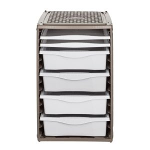 Bama Ri,ordino Opbergsysteem 34x41x53 cm Taupe/Wit