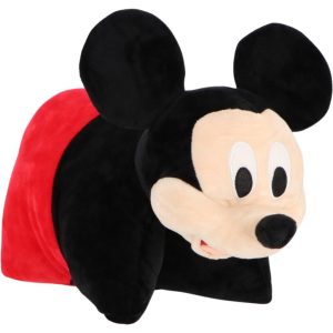 Disney Knuffelkussen Mickey Mouse 45x28 cm Rood/Zwart